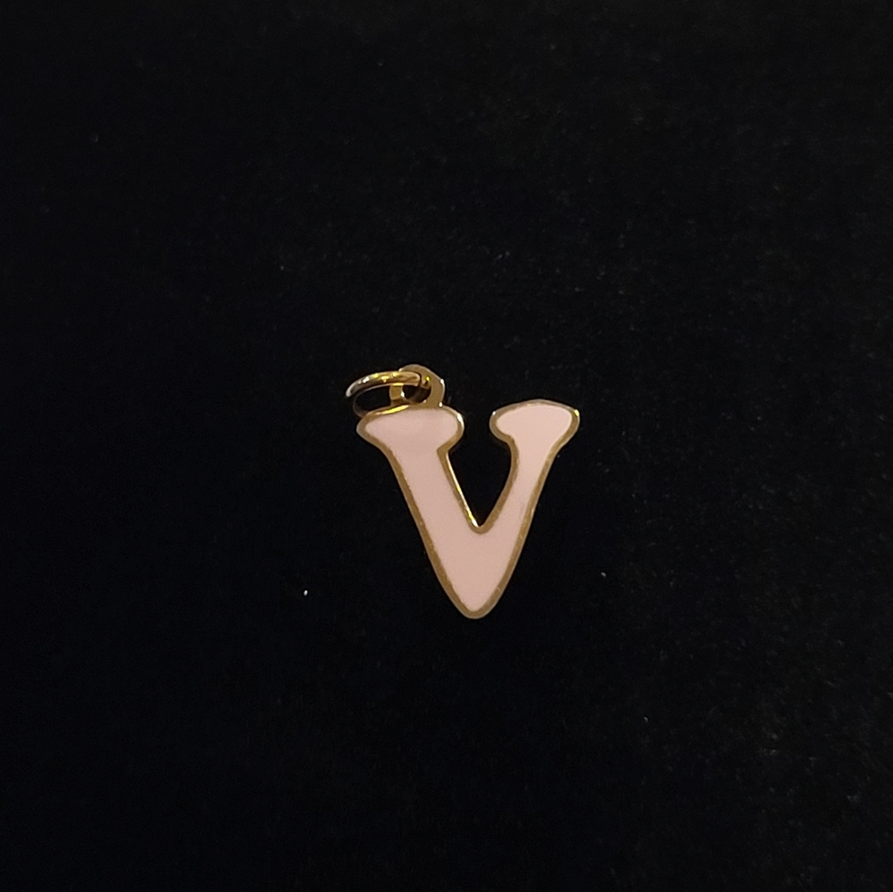 New letter V lowercase Typewriter Letter Charm